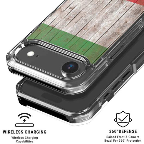Italian Flag Dark Wood iPhone 17 Air MagSafe Case
