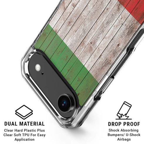 Italian Flag Dark Wood iPhone 17 Air MagSafe Case