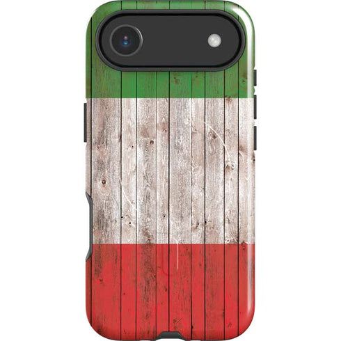 Italian Flag Dark Wood iPhone 17 Air Magsafe Impact Case