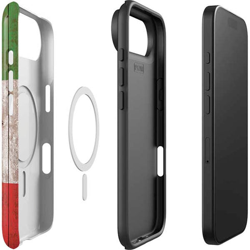 Italian Flag Dark Wood iPhone 17 Air Magsafe Impact Case