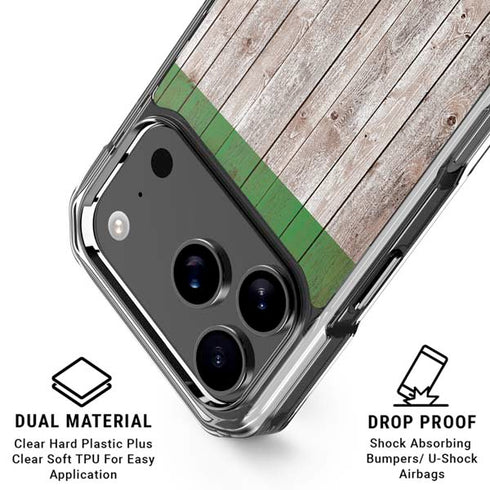 Italian Flag Dark Wood iPhone 17 Pro Clear Case