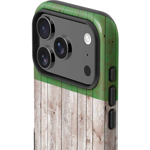 Italian Flag Dark Wood iPhone 17 Pro Impact Case