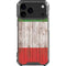 Italian Flag Dark Wood iPhone 17 Pro Max Clear Case