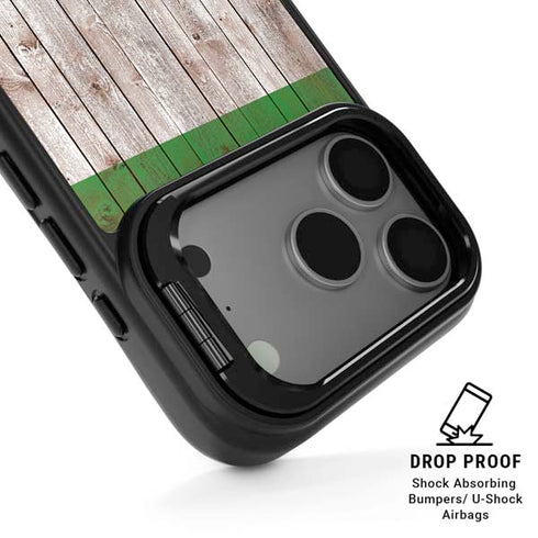 Italian Flag Dark Wood iPhone 17 Pro Max Kickstand Case