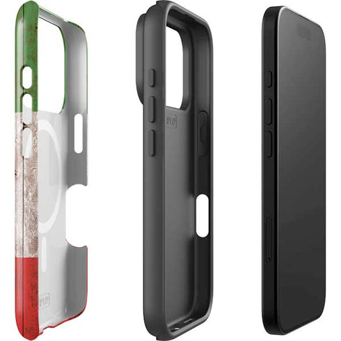 Italian Flag Dark Wood iPhone 17 Pro Max Magsafe Impact Case