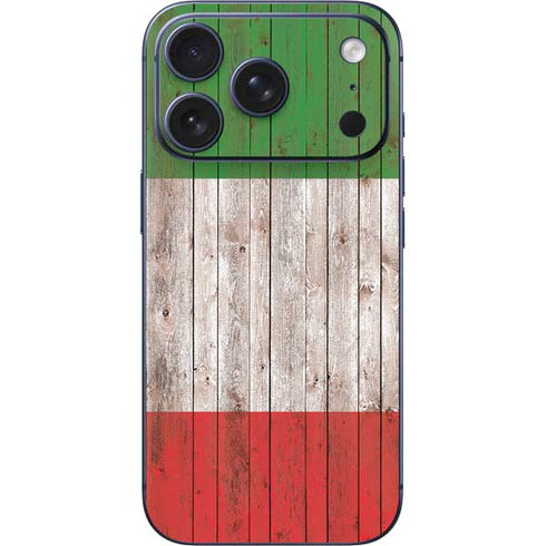 Italian Flag Dark Wood iPhone 17 Pro Max Skin