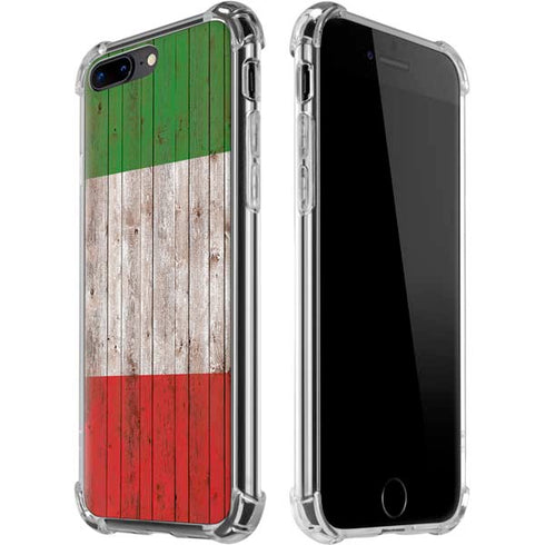 Italian Flag Dark Wood iPhone Cases