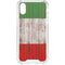 Italian Flag Dark Wood iPhone XS Clear Case