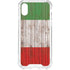 Italian Flag Dark Wood iPhone XS Clear Case