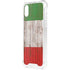 Italian Flag Dark Wood iPhone XS Clear Case