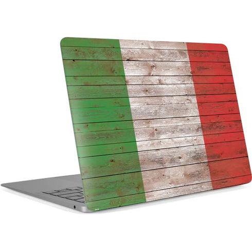 Italian Flag Dark Wood Apple MacBook Air Skin