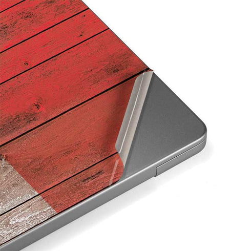 Italian Flag Dark Wood Apple MacBook Pro 14-inch Skin