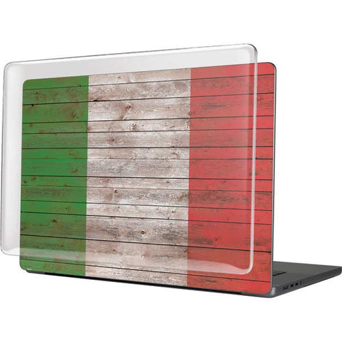 Italian Flag Dark Wood MacBook Cases