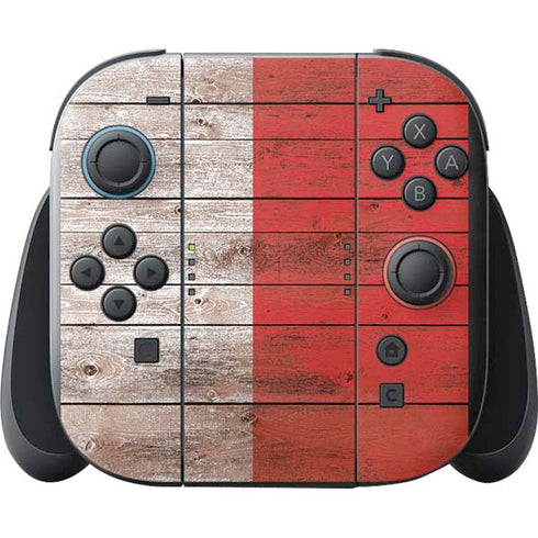 Italian Flag Dark Wood Nintendo Switch 2 (2025) with Joy-Con Skin