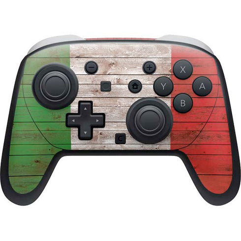 Italian Flag Dark Wood Nintendo Skins