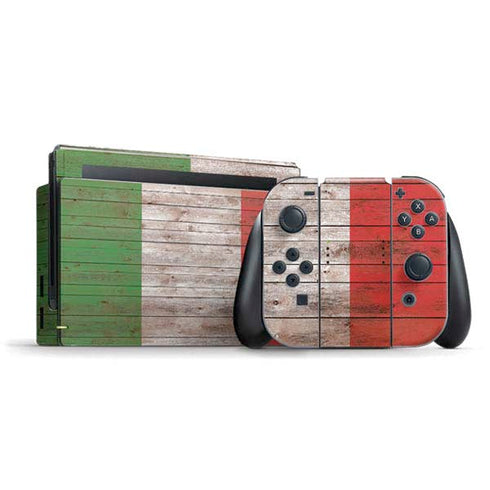 Italian Flag Dark Wood Nintendo Skins