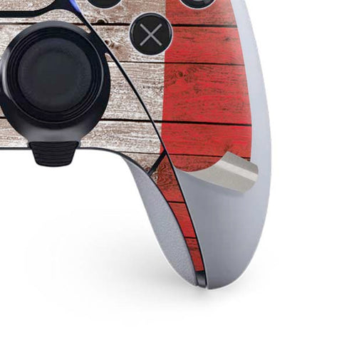 Italian Flag Dark Wood PS5 DualSense Edge Pro Controller Skin