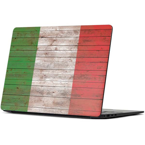 Italian Flag Dark Wood Surface Laptop 7 13.8in Skin