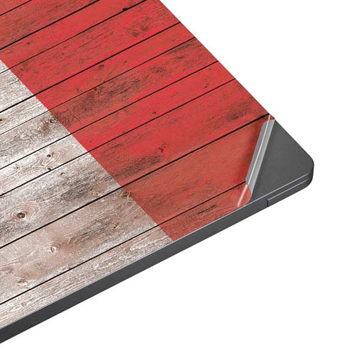 Italian Flag Dark Wood Surface Laptop 7 15in Skin