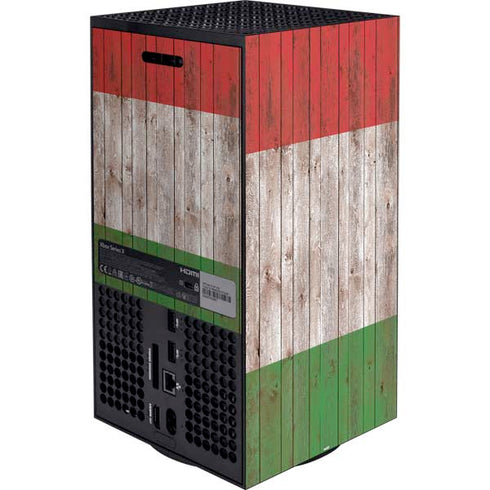 Italian Flag Dark Wood Xbox Series X Bundle Skin