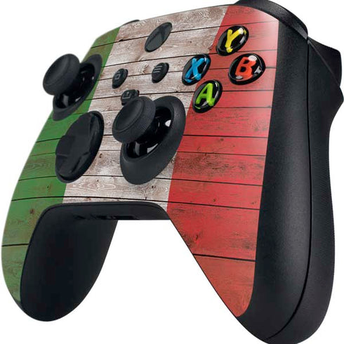 Italian Flag Dark Wood Xbox Series X Controller Skin
