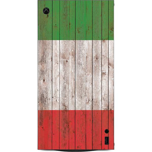 Italian Flag Dark Wood XBox Series X Digital Edition Console Skin