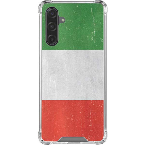 Italy Flag Distressed Galaxy A17 Clear Case