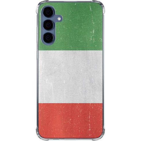 Italy Flag Distressed Galaxy A55 5G Clear Case