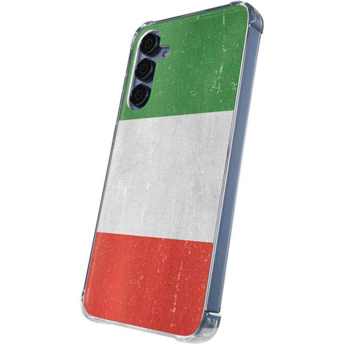 Italy Flag Distressed Galaxy A55 5G Clear Case