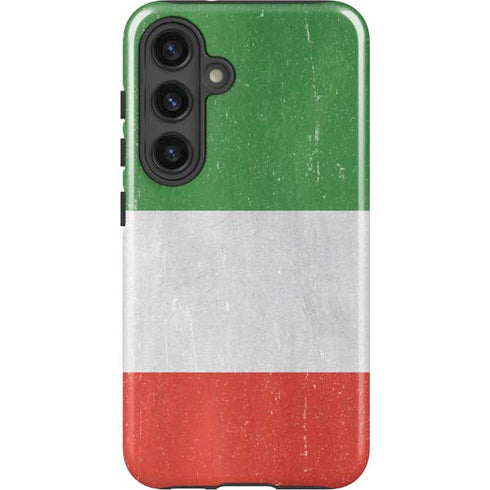 Italy Flag Distressed Galaxy S25 Plus Impact Case