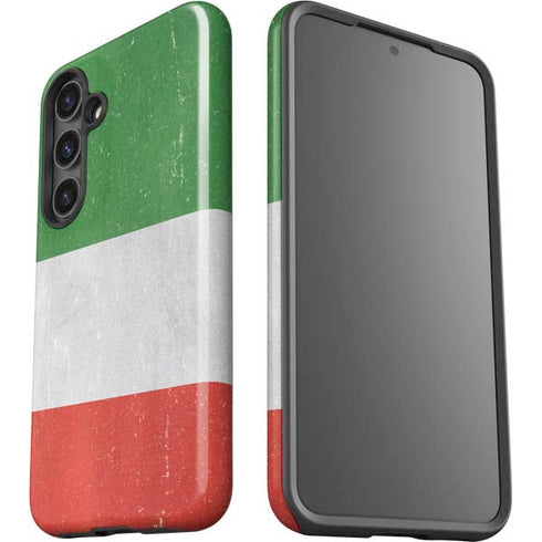 Italy Flag Distressed Galaxy S25 Plus Impact Case
