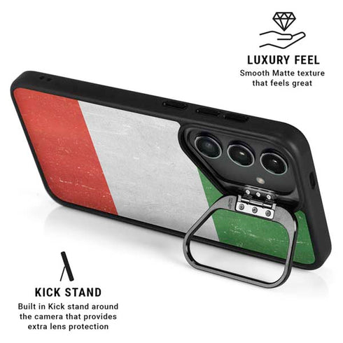 Italy Flag Distressed Galaxy S24 Plus Kickstand Case