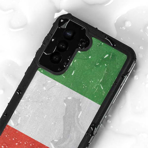 Italy Flag Distressed Galaxy S24 Plus Waterproof Case