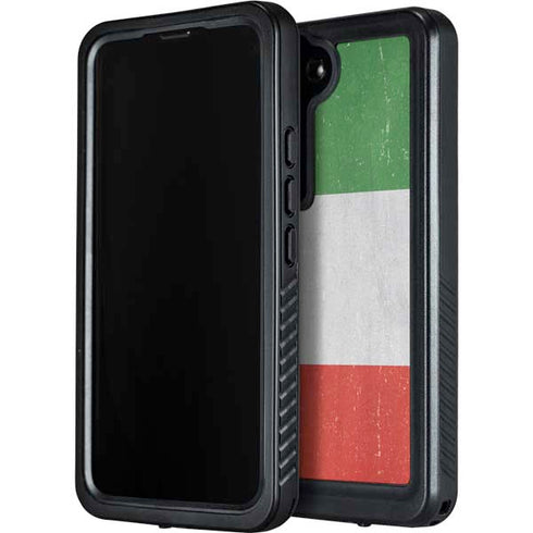 Italy Flag Distressed Galaxy S24 Waterproof Case
