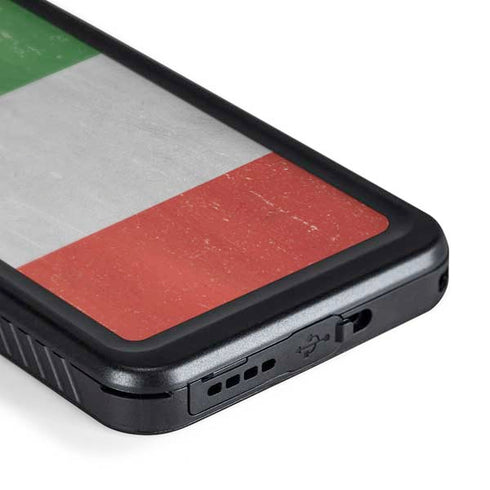 Italy Flag Distressed Galaxy S24 Waterproof Case