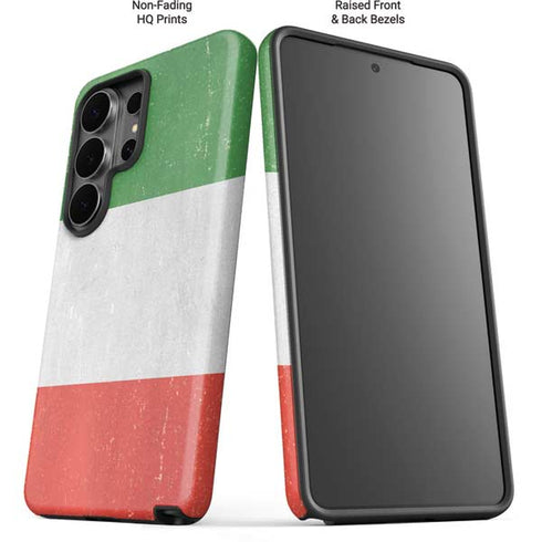 Italy Flag Distressed Galaxy S26 Ultra Impact Case