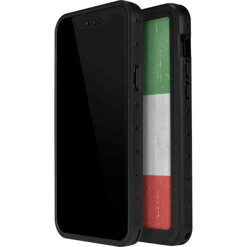 Italy Flag Distressed iPhone 15 Pro Waterproof Case