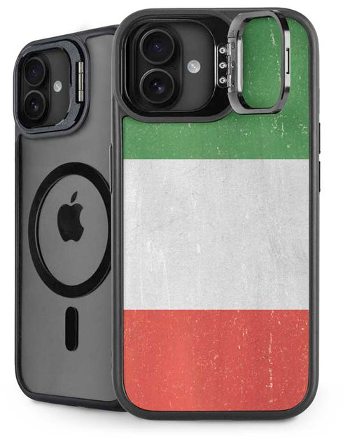 Italy Flag Distressed iPhone 16 Kickstand Case