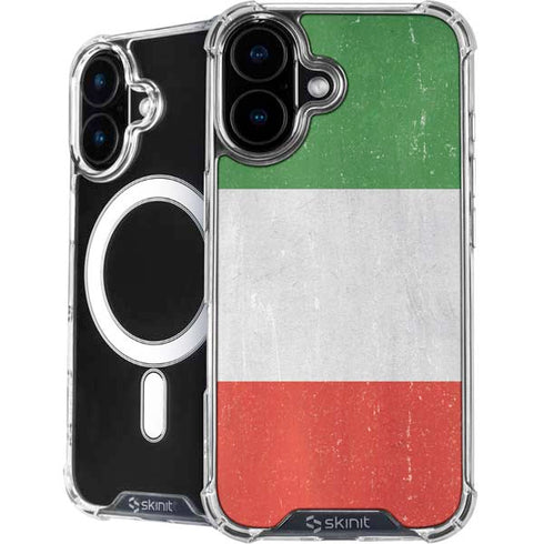 Italy Flag Distressed iPhone 16 MagSafe Case