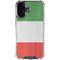 Italy Flag Distressed iPhone 16 Plus Clear Case