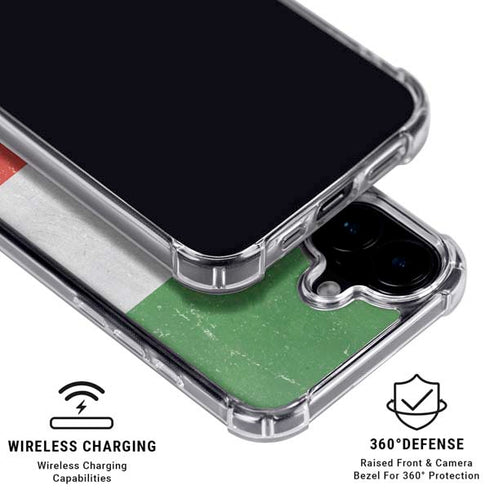 Italy Flag Distressed iPhone 16 Plus MagSafe Case