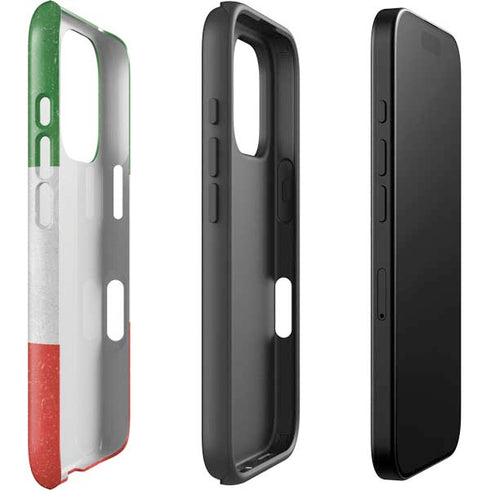 Italy Flag Distressed iPhone 16 Pro Impact Case