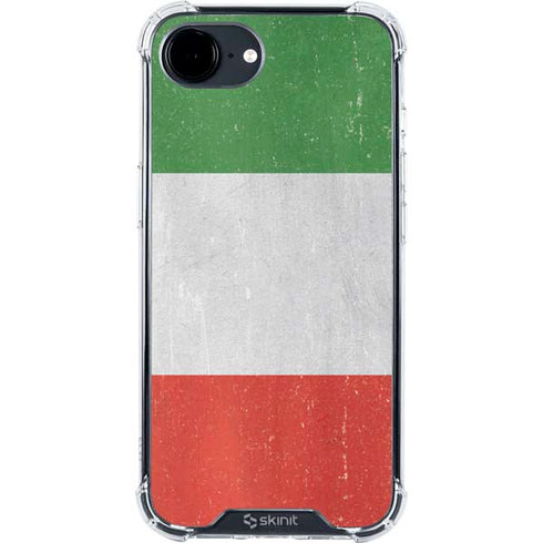 Italy Flag Distressed iPhone 16e Clear Case