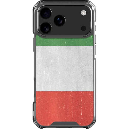 Italy Flag Distressed iPhone 18 Pro Max Clear Case
