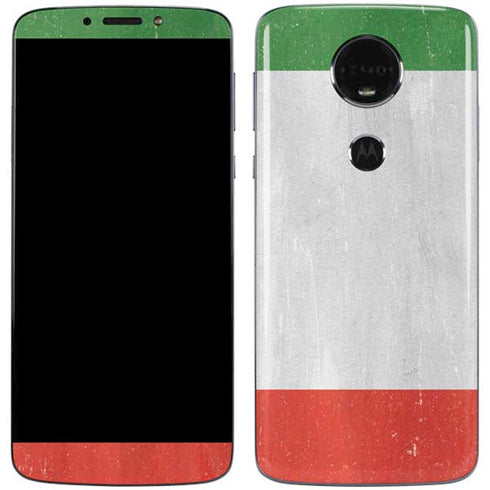 Italy Flag Distressed Moto E5 Plus Skin