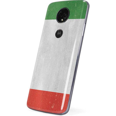 Italy Flag Distressed Moto E5 Plus Skin