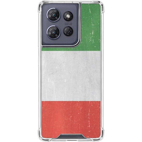 Italy Flag Distressed Moto G 5G (2025) Clear Case