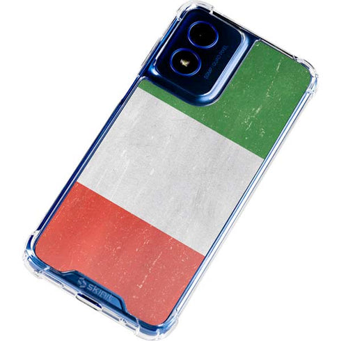 Italy Flag Distressed Moto G 5G (2024) Clear Case