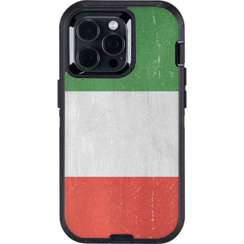 Italy Flag Distressed Otterbox Defender iPhone Skin