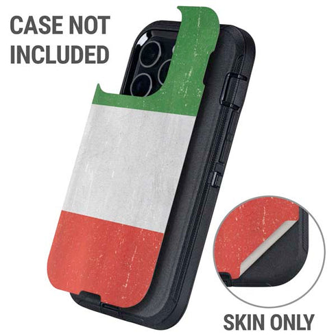 Italy Flag Distressed Otterbox Defender iPhone Skin